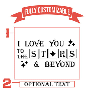 I Love You to the Stars & Beyond Engraved Boyfriend Girlfriend Pint Glass